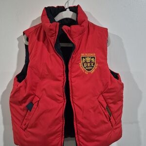 Polo Ralph Lauren Toddler Puffer Vest Size 3T Reversible Red Navy Zip